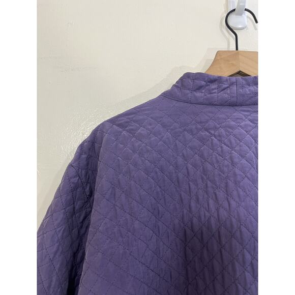 Eileen Fisher Silk Plum 3X Quilted Tussah Crinkle Jacket Asian Lagom Lagenlook - Picture 13 of 16